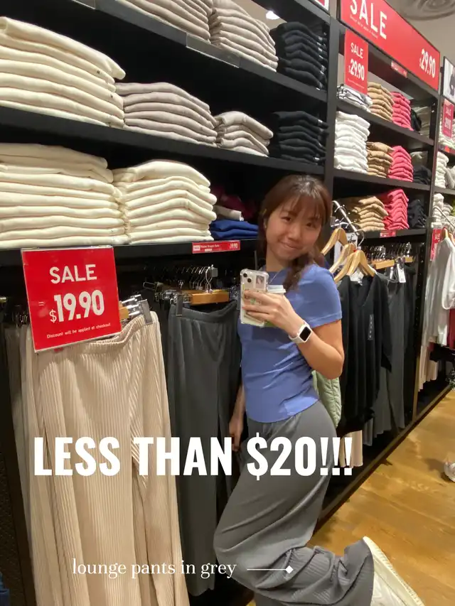 lounge pants reduced to $19?? run to uniqlo now‍️‍️