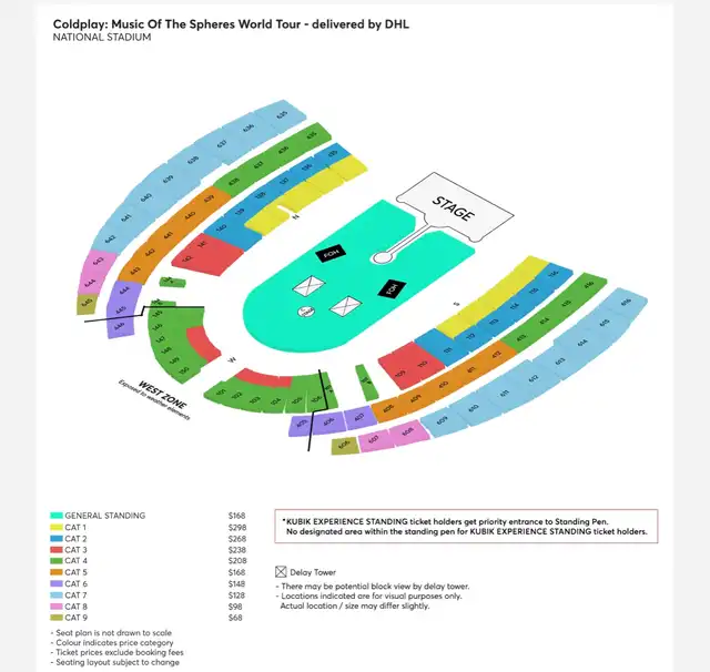 Which tickets to get for Coldplay 2024