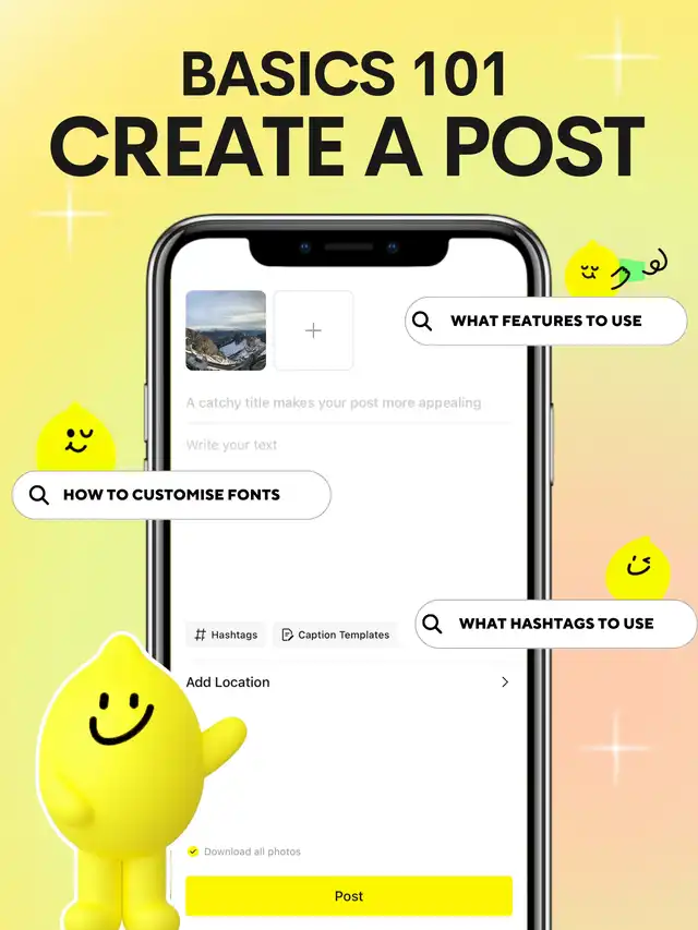 Lemon8 101 | How to create your first post?