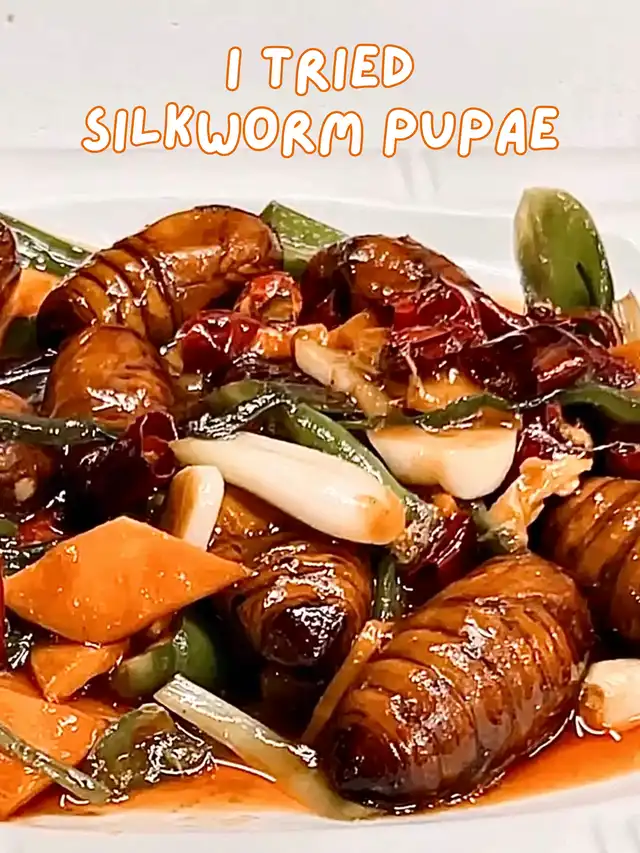 I tried silkworm pupae in Singapore…