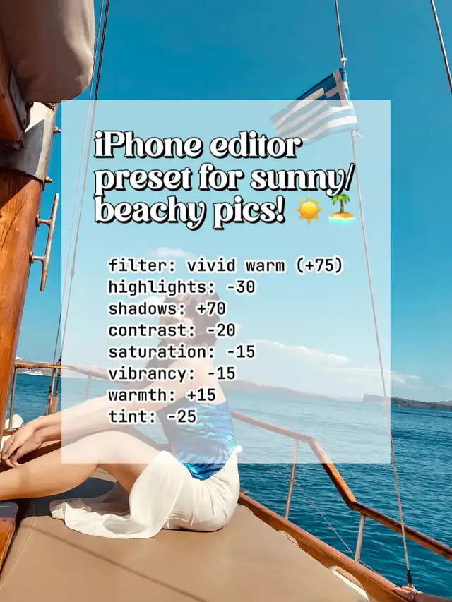 how i edit sunny/beachy pics for ig! ️️