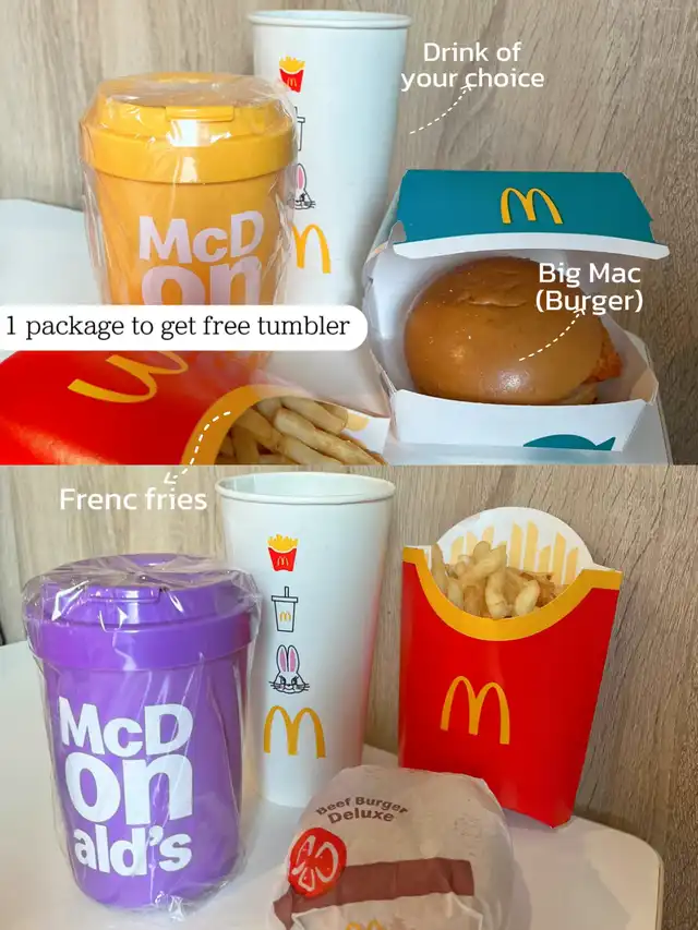FREE COLORFUL TUMBLER FROM McDonald’s