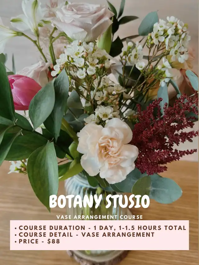 I attended 3 floral design courses in Singapore