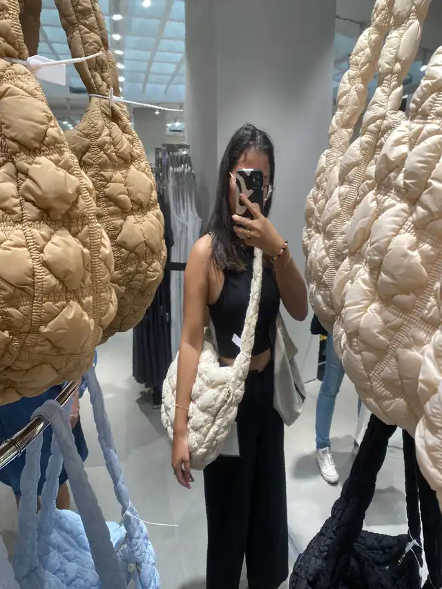 Shop the viral puff bag at TEM new pop up store