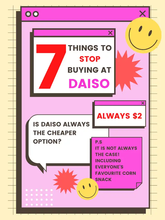 You need to STOP buying these items at Daiso!
