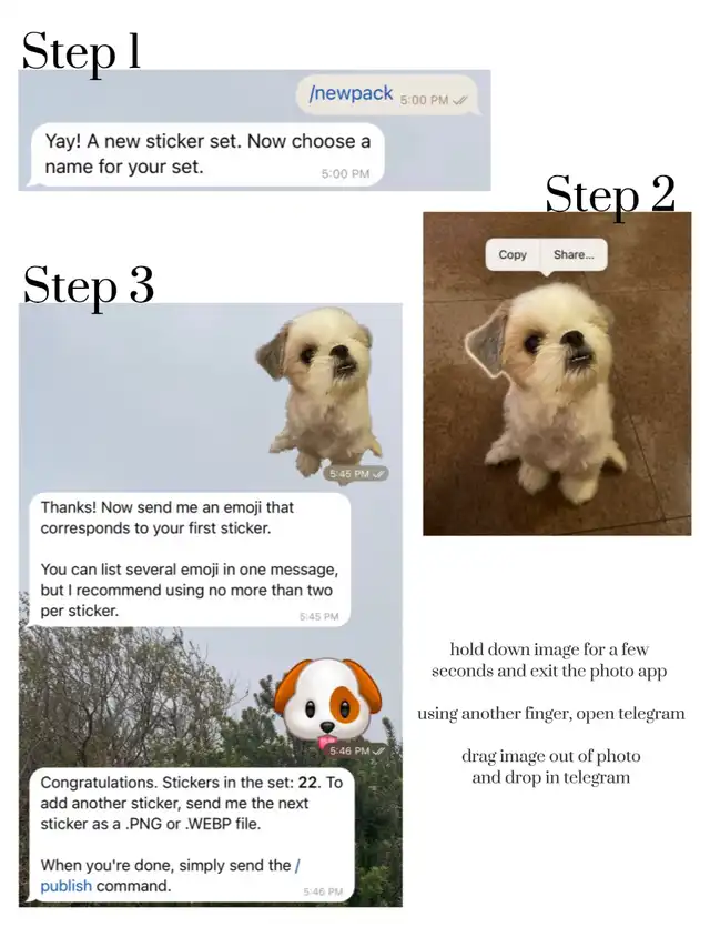 create your own telegram stickers (3 steps)