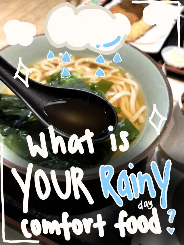 What is YOUR rainy day comfort food? ️