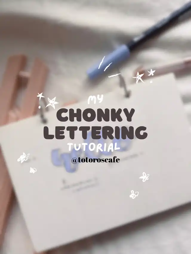 chonky handlettering tutorial! (save for later)