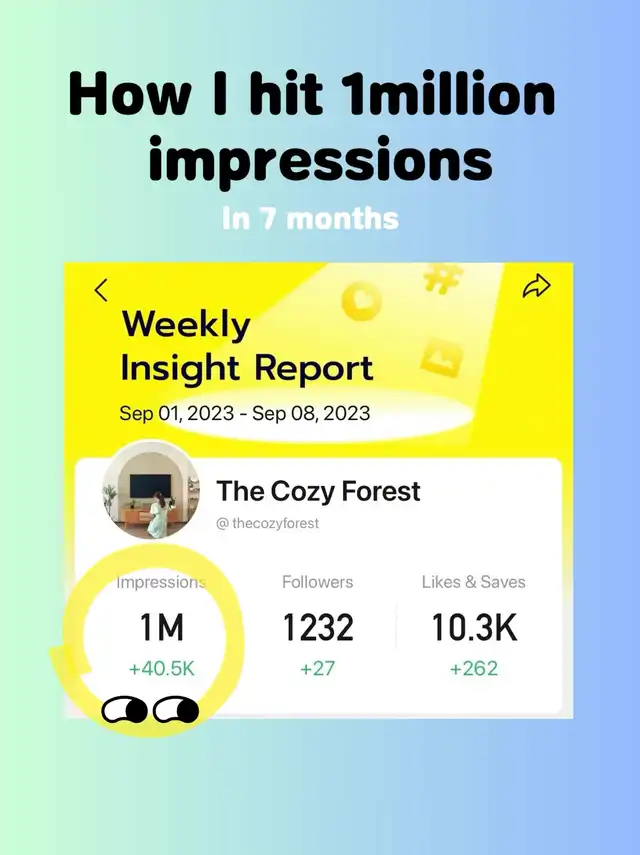 How to hit 1 million impressions!