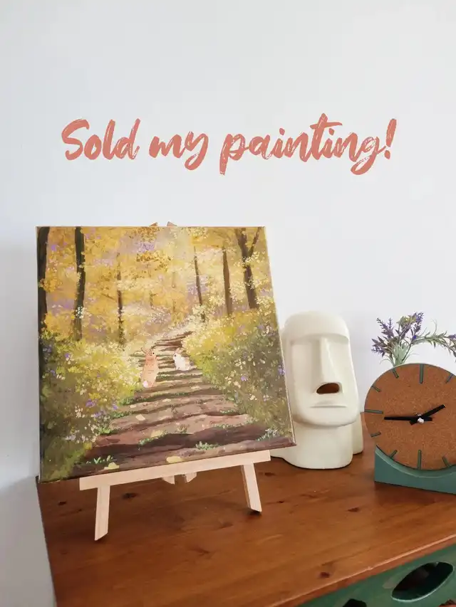I sold my painting to a bunny art collector